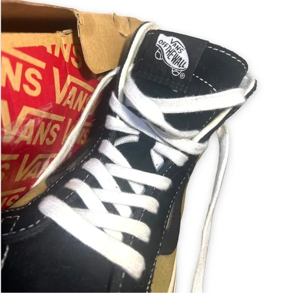 VANS SK8-HI Reissue (Vintage) Black/Olive Suede Women Sz 8 / Men Sz 6.5 - Picture 8 of 9